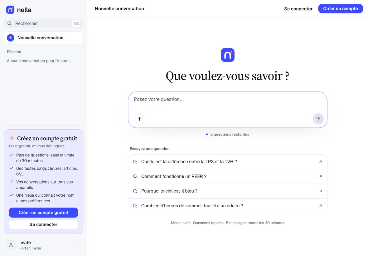 La même app sur tablette : la conversation et la liste des conversations côte à côte.
